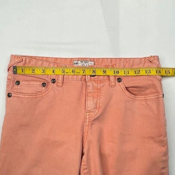 FREE PEOPLE Orange Ankle Zip Skinny Jean - Picture 11 of 12